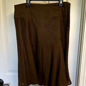 Ann Taylor Petites Linen A-Line Skirt